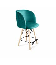 Стул полубарный Sheffilton SHT-ST33-1/S80-1 альпийский бирюзовый/прозрачный лак/черный