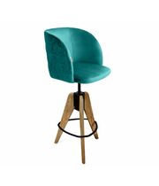 Стул барный Sheffilton SHT-ST33-1/S92 альпийский бирюзовый/браш.коричневый/черный