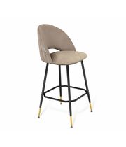 Стул барный Sheffilton SHT-ST34-1/S131 артикул СТ-519 латте/черный муар/золото