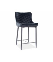 Стул барный SIGNAL COLIN B H-2 Velvet Bluvel 19 черный/черный