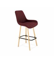 Стул полубарный Sheffilton SHT-ST37/S94-1 арт. СТ-451 рубиновое вино/прозрачный лак/черный муар