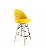 Стул барный Sheffilton SHT-ST35-1/S80 имперский жёлтый/прозрачный лак/чёрный