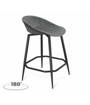 Стул полубарный Sheffilton SHT-ST19-SF2/S1480-1 туманная дымка/черный муар, поворотный