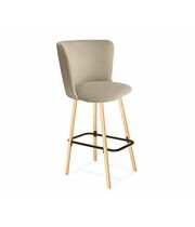 Стул барный Sheffilton SHT-ST36/S94 артикул СТ-562 ванильный крем/прозрачный лак/черн. муар