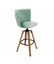 Стул барный Sheffilton SHT-ST36-3/S93 нежная мята/браш.коричневый/черный муар