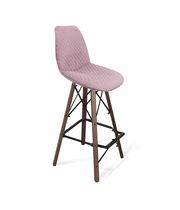 Стул барный Sheffilton SHT-ST29-C22/S80 розовый зефир/темный орех/черный муар