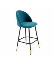 Стул барный Sheffilton SHT-ST35/S131 тихий океан/черный муар/золото