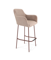 Стул барный Sheffilton SHT-ST38-1/S29 латте/медный металлик