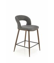 Стул барный HALMAR H114 серый/ореховый