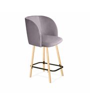 Стул полубарный Sheffilton SHT-ST33/S94-1 сиреневая орхидея/прозр.лак/черн.муар