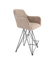 Стул полубарный Sheffilton SHT-ST38-1/S66-1 латте/черный муар