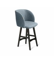 Стул полубарный Sheffilton SHT-ST33/S65-1 артикул СТ-490 синий лед/венге