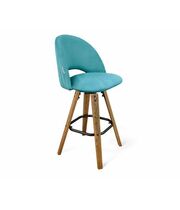 Стул полубарный Sheffilton SHT-ST34-1/S93  голубая пастель/дуб коричн.браш./чёрный