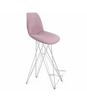 Стул барный Sheffilton SHT-ST29-C22/S66 розовый зефир/хром лак