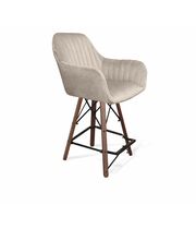 Стул полубарный Sheffilton SHT-ST38-1/S80-1 артикул СТ-470 лунный мрамор/темный орех/черный