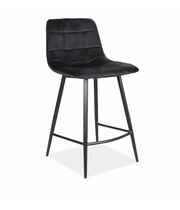 Стул барный SIGNAL MILA H-2 Velvet Bluvel 19 черный/черный мат