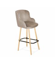 Стул барный Sheffilton SHT-ST39/S94 латте/прозрачный лак/черный муар