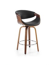 Стул барный HALMAR H123 черный/орех