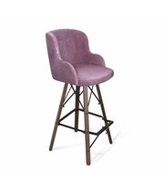 Стул барный Sheffilton SHT-ST39/S80 пыльная роза/темный орех/черный