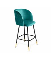 Стул барный Sheffilton SHT-ST33-1/S131 альпийский бирюзовый/черный муар/золото