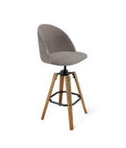 Стул барный  Sheffilton SHT-ST35/S93 тростниковый сахар/браш.коричневый/черный муар