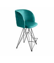 Стул полубарный Sheffilton SHT-ST33-1/S66-1 альпийский бирюзовый/черный муар