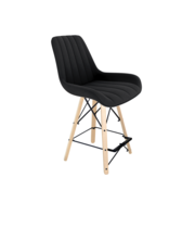 Стул полубарный Sheffilton SHT-ST37/S80-1 ночное затмение/прозрачный лак/черный