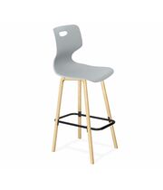 Стул барный Sheffilton SHT-ST58/S94 a5-7 серый/прозрачный лак/черный муар