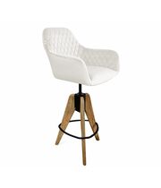 Стул барный Sheffilton SHT-ST38/S92 зефирный/браш.коричневый/черный муар