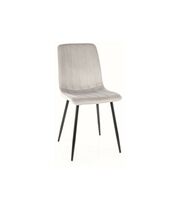 Стул SIGNAL ALAN Velvet Bluvel 03 светло-серый/черный