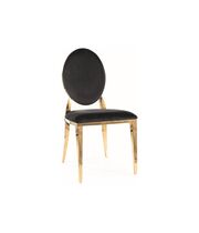 Стул SIGNAL KING Velvet Bluvel 19 черный/золотой