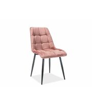 Стул SIGNAL CHIC Velvet Bluvel 52 античный розовый/черный
