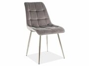 Стул SIGNAL CHIC Velvet Bluvel 14 серый/хром..