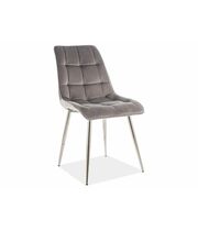 Стул SIGNAL CHIC Velvet Bluvel 14 серый/хром