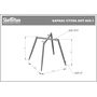 Стул Sheffilton SHT-ST36/S95-1 артикул СТ-484 альпийский бирюзовый/черный муар/золото