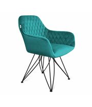 Стул Sheffilton SHT-ST38/S113 альпийский бирюзовый/черный муар