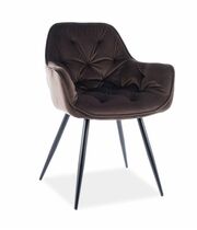 Стул SIGNAL CHERRY Velvet Bluvel 48 коричневый/черный мат