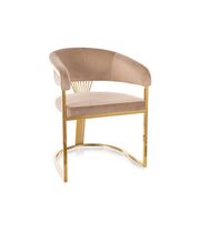Стул SIGNAL CROWN Velvet Bluvel 28 бежевый/золотой