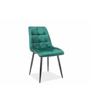Стул SIGNAL CHIC Velvet Bluvel 78 зеленый/черный