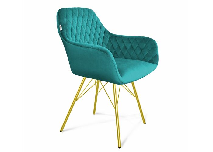 Стул Sheffilton SHT-ST38/S37 альпийский бирюзовый/золото