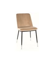 Стул SIGNAL JILL Velvet Bluvel 28 бежевый/черный/хром
