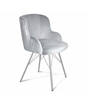 Стул Sheffilton SHT-ST39-1/S37 серое облако/хром лак
