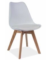 Стул SIGNAL KRIS белый/дуб натуральный