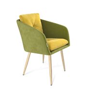 Стул Sheffilton SHT-ST43-2/S95-WH фисташковый десерт/прозрачный лак/черный муар