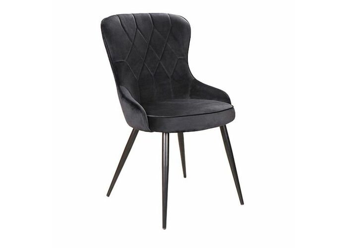 Стул SIGNAL LOTUS Velvet Bluvel 19 черный/черный