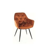 Стул SIGNAL CHERRY Velvet Bluvel 4215 корица/черный