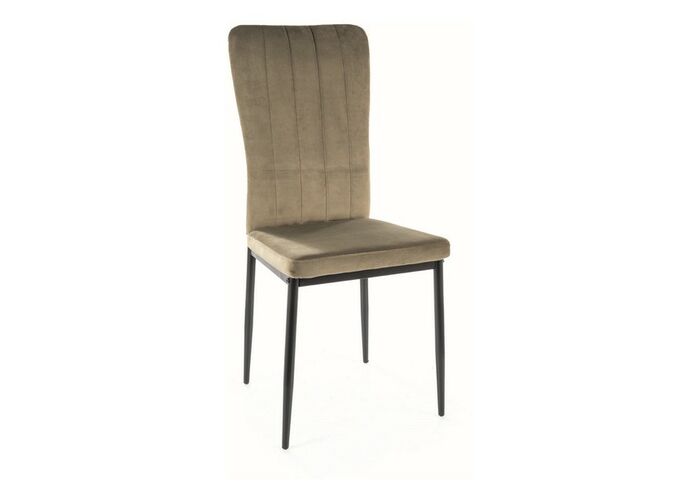 Стул SIGNAL VIGO Velvet Bluvel 77 оливковый/черный
