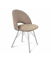 Стул Sheffilton SHT-ST34-1/S37 артикул СТ-592 латте/хром лак