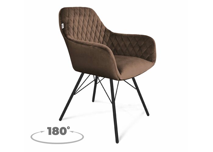 Стул Sheffilton SHT-ST38/S370-VP кофейный ликер/черный муар, поворотный