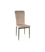 Стул SIGNAL VIGO Velvet Bluvel 40 темно-бежевый/черный